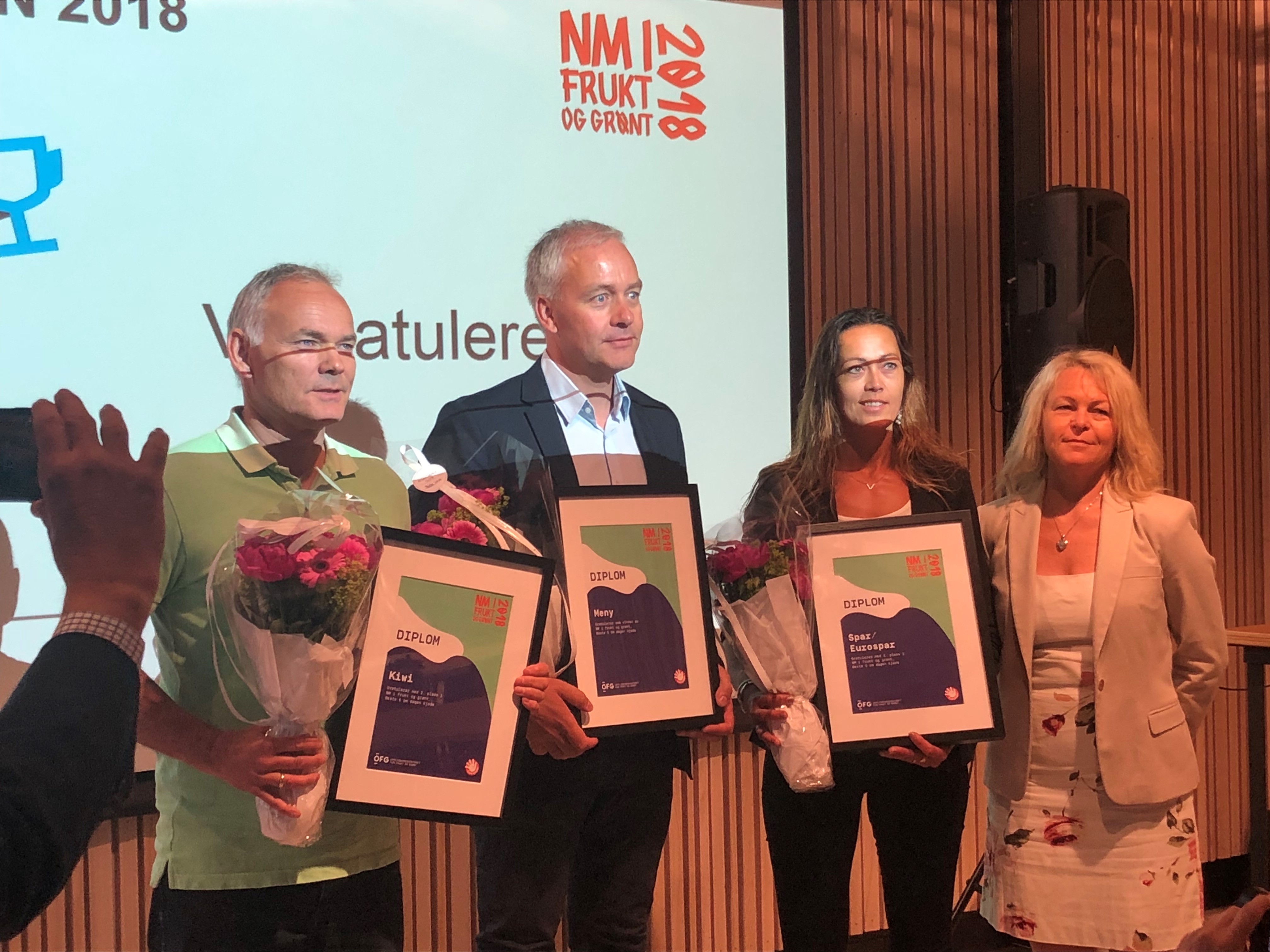 Tapetserte NM-pallen i frukt og grønt 