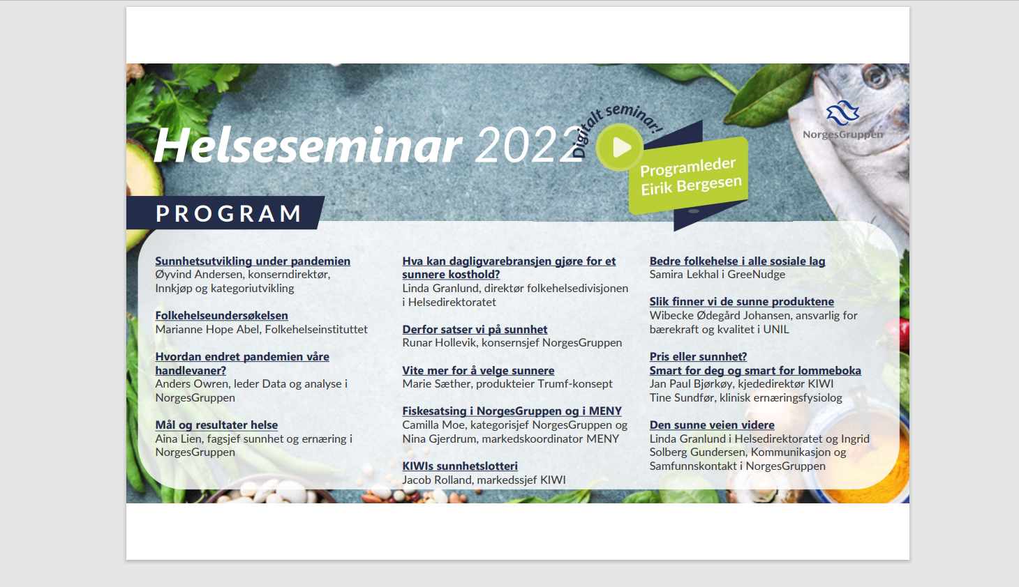 Resultater innen sunnhet og folkehelse