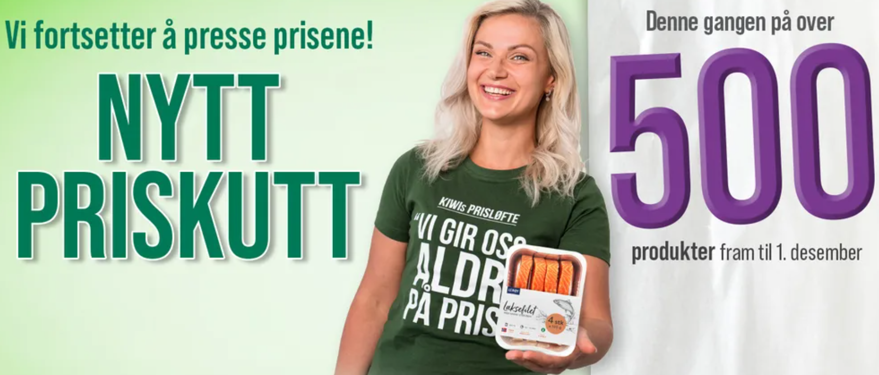 Priskutt på over 500 varer